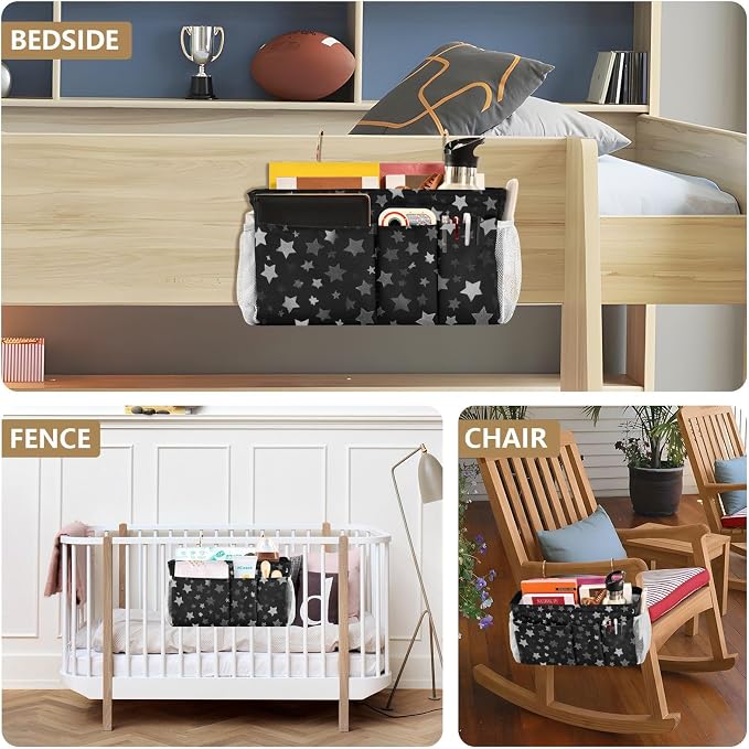 Bedside Caddy Hanging Bunk Bed Caddy Bed Organizer Hanging Pocket - Image 8