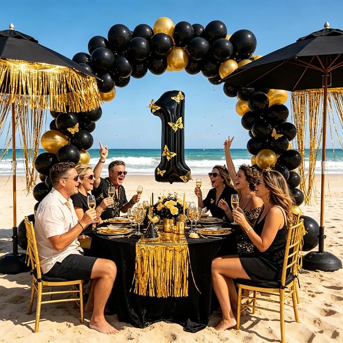 40 Inch Black Number 1 Balloon - Image 6