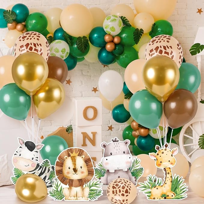 12 Sets Baby Shower Jungle Animals Balloon Stand Kit Safari Baby Shower - Image 7