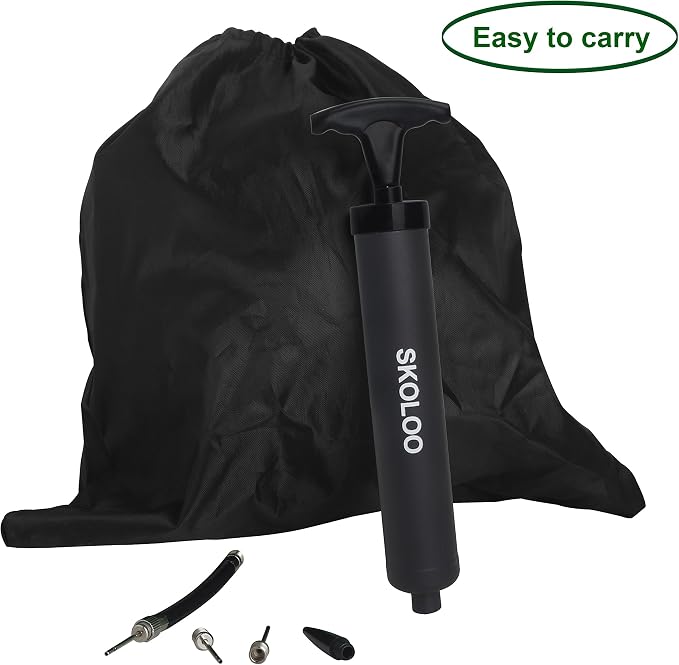 SKOLOO 10" Portable Hand Air Ball Pump Inflator Kit - Image 9