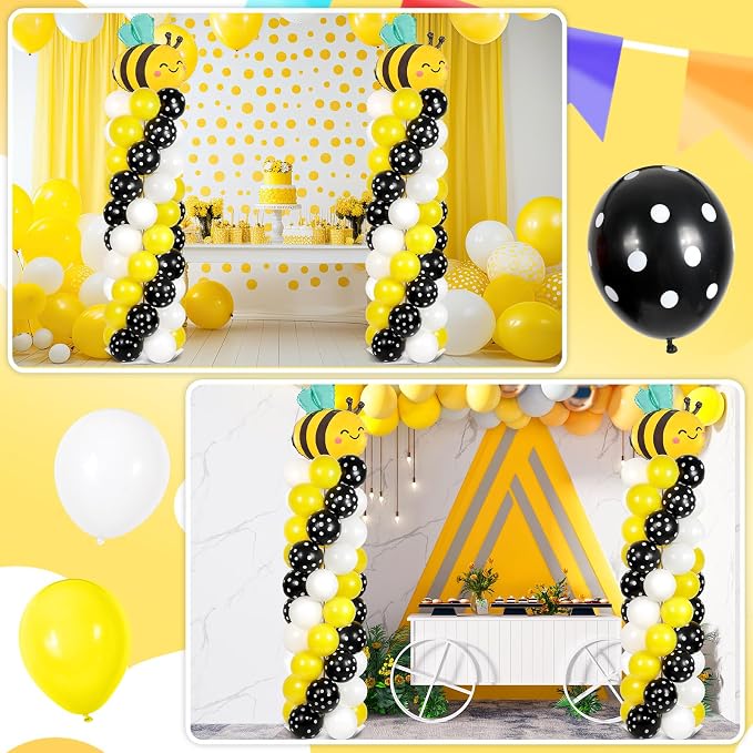2 Sets Bee Birthday Party Balloon Column Stand Kit - Image 7