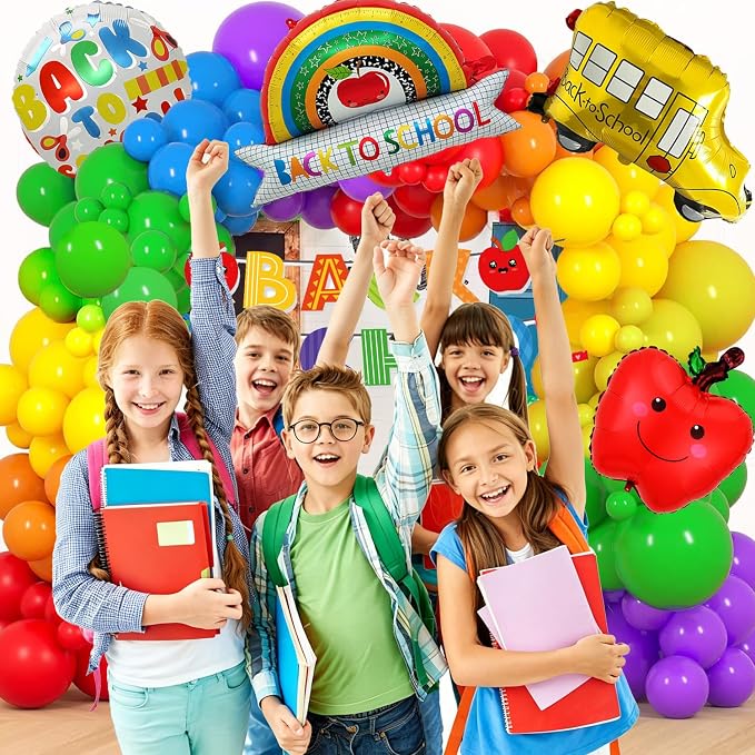 Back To School Party Decorations Kit 151 Pcs Back to School Balloon Arch | Back - Image 6