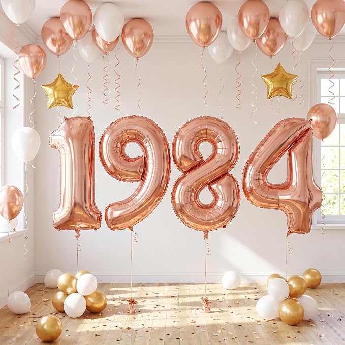 40 Inch Rose Gold Number 1 Balloon, Giant Number Balloons, Birthday Decor | - Image 5
