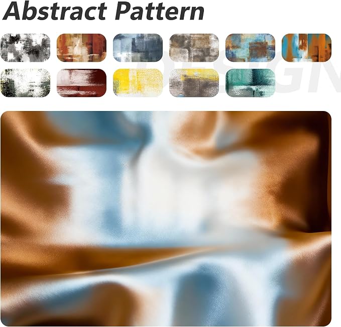 Asuexpect Rust Curtains 2 Panels Abstract Curtain Room Darkening Grommet Window - Image 9