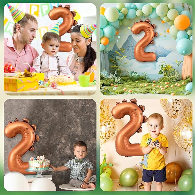 Dinosaur Number 2 Balloon, 30 Inch Birthday Party Decorations - Image 7