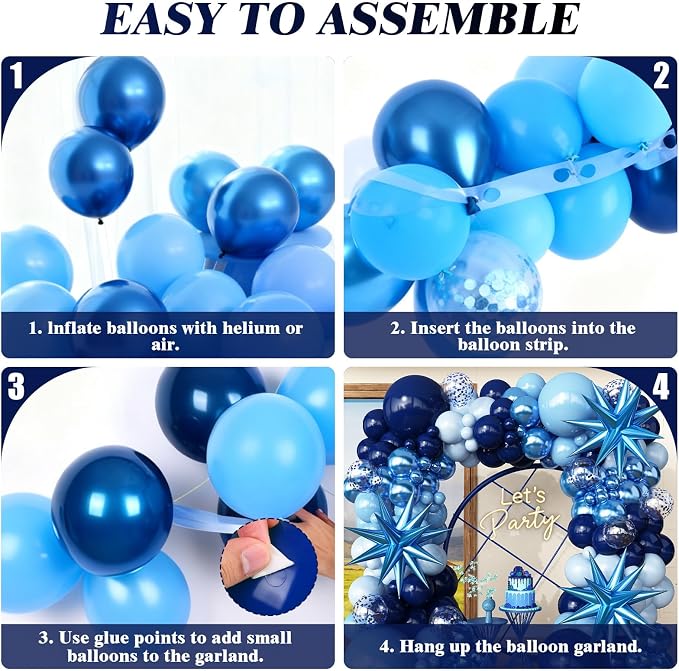 Blue Balloon Arch Kit Garland - Image 9