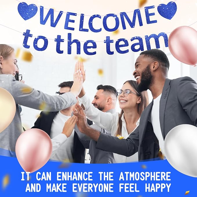 Pre-Strung Glitter Welcome to the Team Banner Welcome Banner Welcome Decorations - Image 7