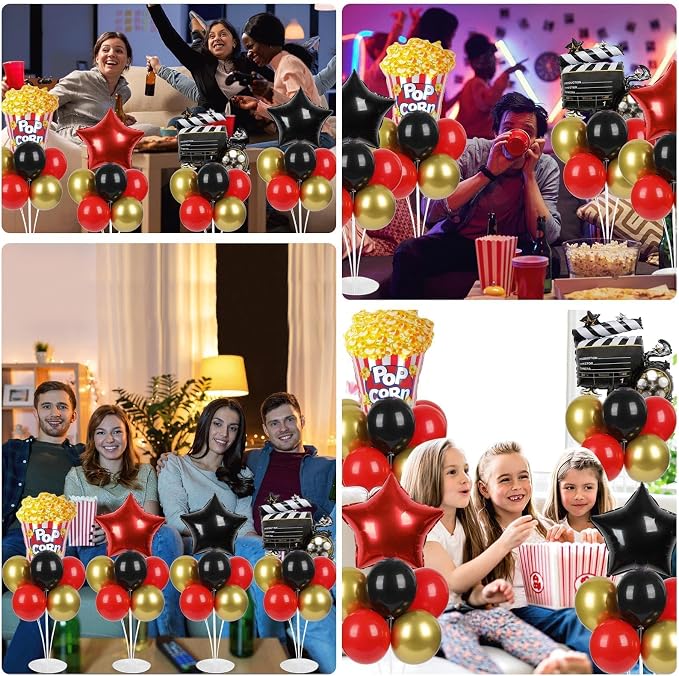 4 Sets Movie Night Party Balloons Stand Kit - Image 7