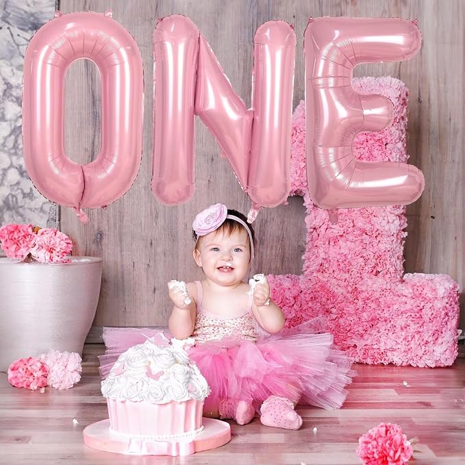 Pink Letter Balloon U, 40 Inch Big Pastel Pink Foil Helium Alphabet U Letter - Image 7