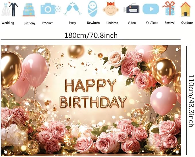 Birthday Backdrop Happy Birthday Backdrop - Image 9