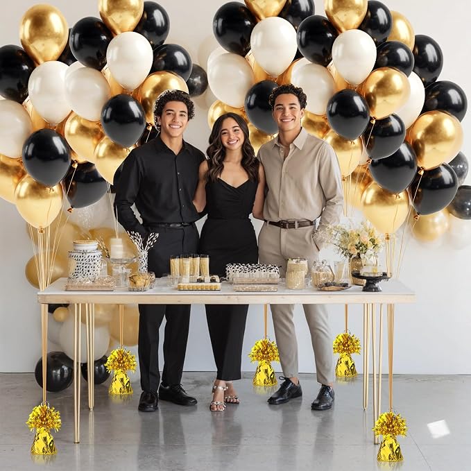 16 PCS Metallic Wrapped Balloon Weights Gold Heavy Balloon Weight - Image 9