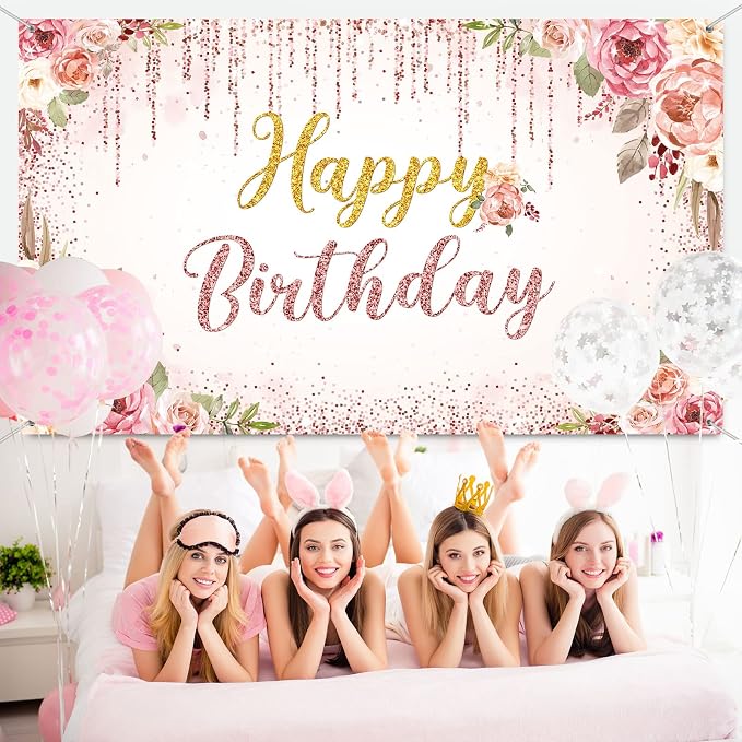 Happy Birthday Backdrop Decorations - Image 6
