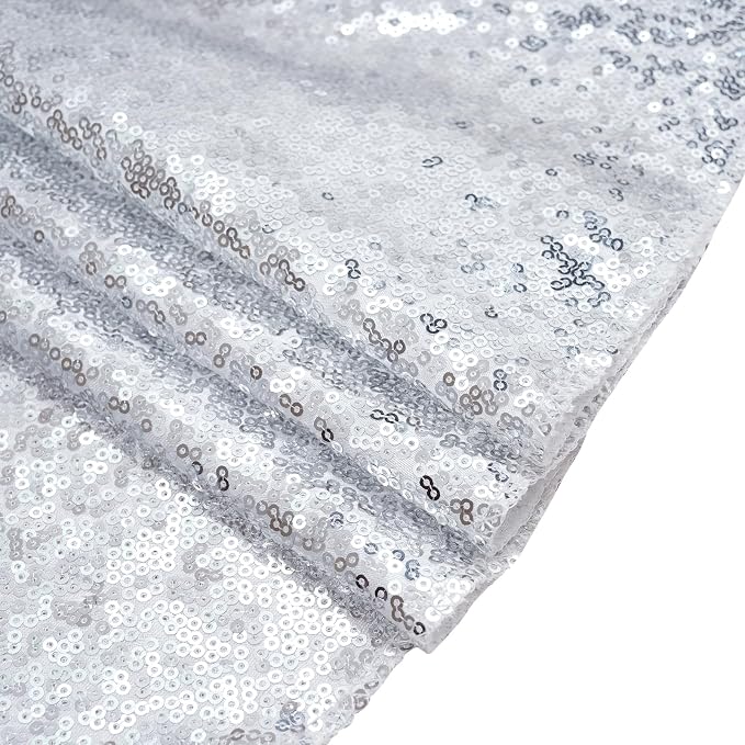 Eternal Beauty Silver Thick 3mm Sequin Backdrop 10x10 Ft - Image 8