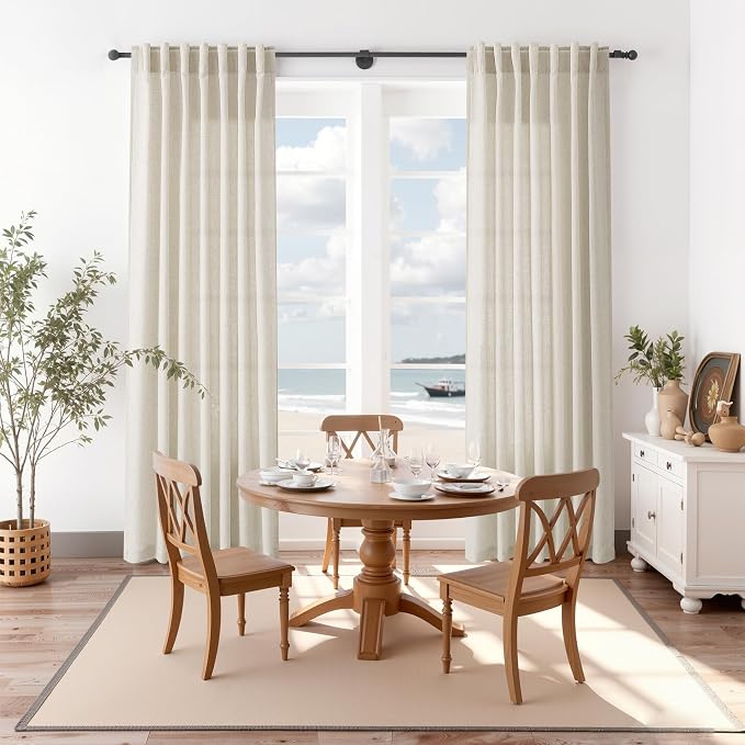 Vanilla Linen Curtains 84 Inches Long - Image 8