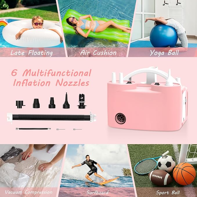 4-in-1 Balloon Pump Electric Balloon Pump Inflador De Globos Electrica Sports - Image 8