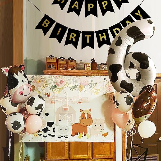 Cow Print Number Balloons, Large Foil Number 7 Balloon 40 Inch Cow Balloon - Image 7