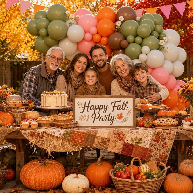 Farmers Market Balloon Arch Garland Kit Sage Green Dusty Pink Brown Orange - Image 6