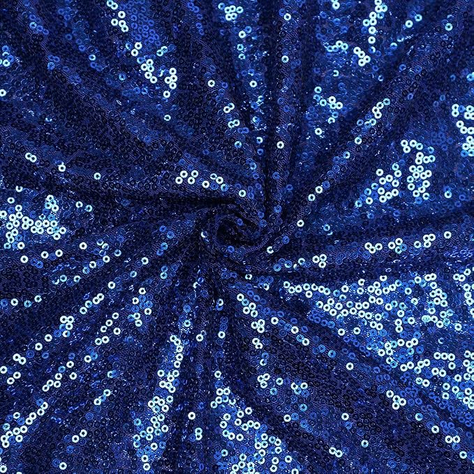 Eternal Beauty Navy Blue Sequin Backdrop Curtains, 4 Panels 2x8FT | 3mm Sparkle - Image 9