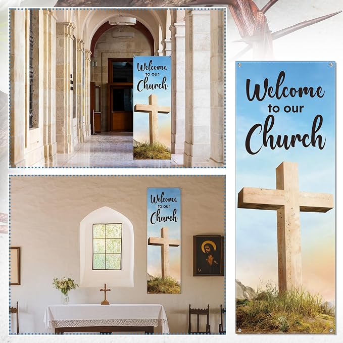 Hahafelt Welcome to Our Church Banner - Image 5
