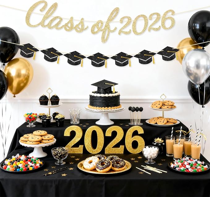 jijAcraft Class of 2026 Graduation Banner Set, Pre-Strung Graduation Party - Image 7