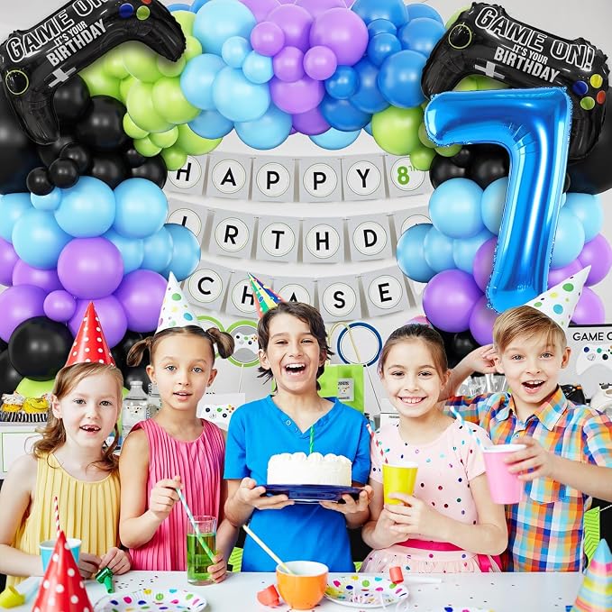 7th Birthday Video Game Balloons Arch, 7th Party Balloons Garland Kit 7th - Image 7
