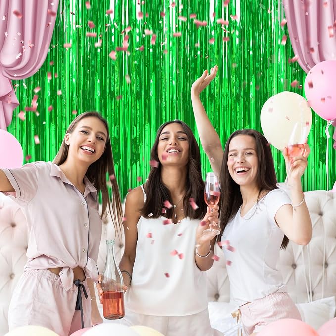 Crosize 8 Pack Green Streamers Backdrop, 3.3 x 9.9 ft, Party Decorations | - Image 8