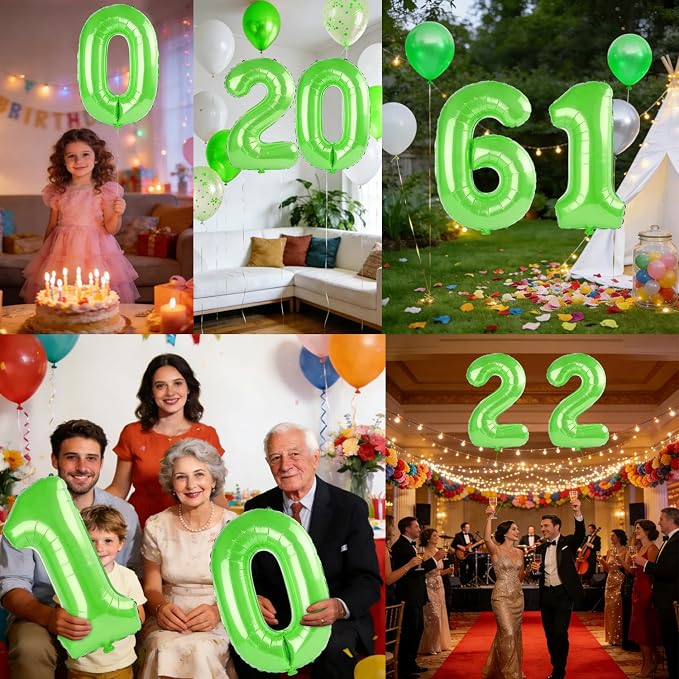 40 Inch Number 61 Balloons for 61st Birthday Party Decorations, 0-100 Fruit - Image 7