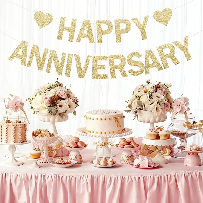 Happy Anniversary Glitter Banner - Image 6