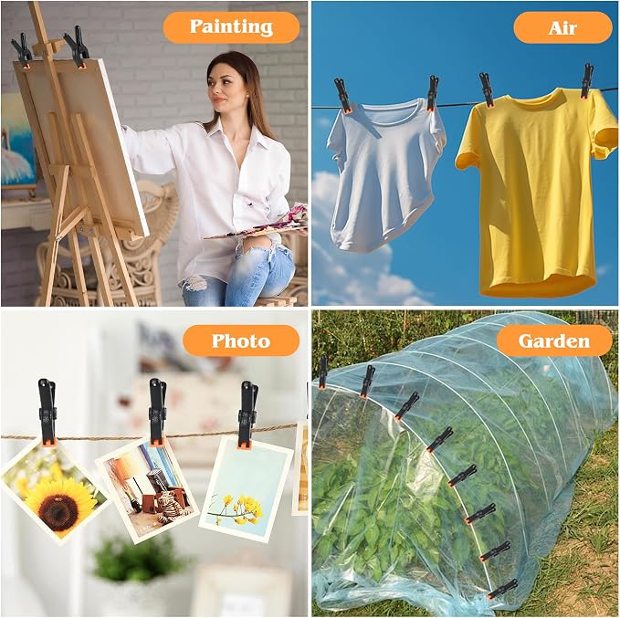 10 PCS Spring Clamps, LongYeah 4.5 Inch Plastic Spring Clips Heavy duty - Image 7
