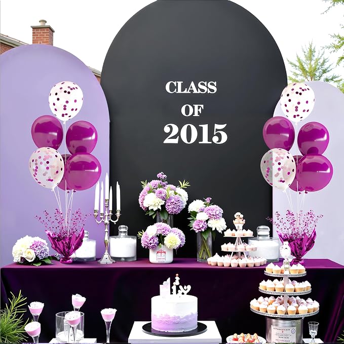 Purple Balloon Table Centerpiece Kit, 6 Sets Purple Balloon Stands - Image 6