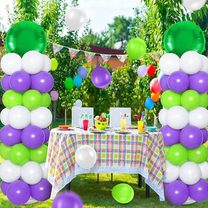 Hungdao 2 Sets Light Inspired Year Balloon Column Stand Kit Cartoon Story Game - Image 7
