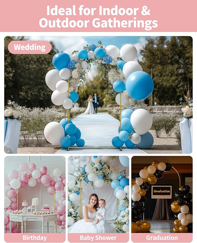 Pureegg Arch Backdrop Stand Set, 7.2 ft and 6 ft | Wedding, Baby Shower - Image 6