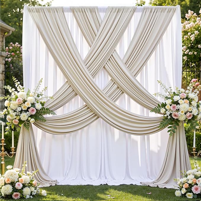 10ft×12ft Beige Backdrop Curtain - Image 8