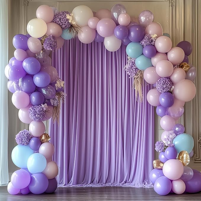 Lavender Purple Backdrop Curtain Drapes - Image 6