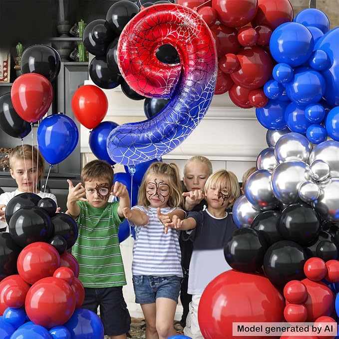 40 Inch Spider Number 9 Foil Balloons - Image 7