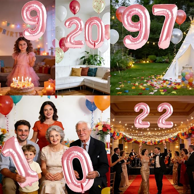 40 Inch Number 97 Balloons for 97th Birthday Party Decorations, 0-100 Jewelry - Image 7