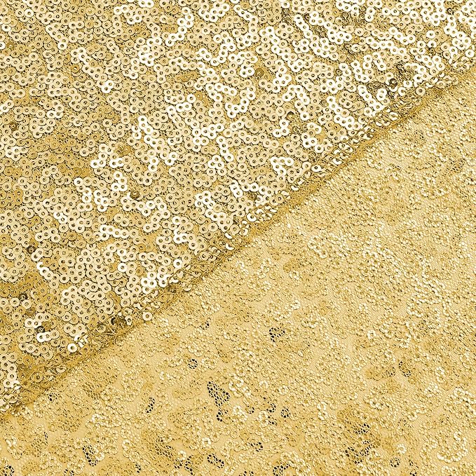 Sugargirl Gold Sequin Backdrop Curtain 4 Panels 2FTx8FT Glitter Gold Background - Image 9