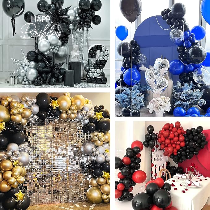 110pcs Black Balloon Arch Kit - Image 8