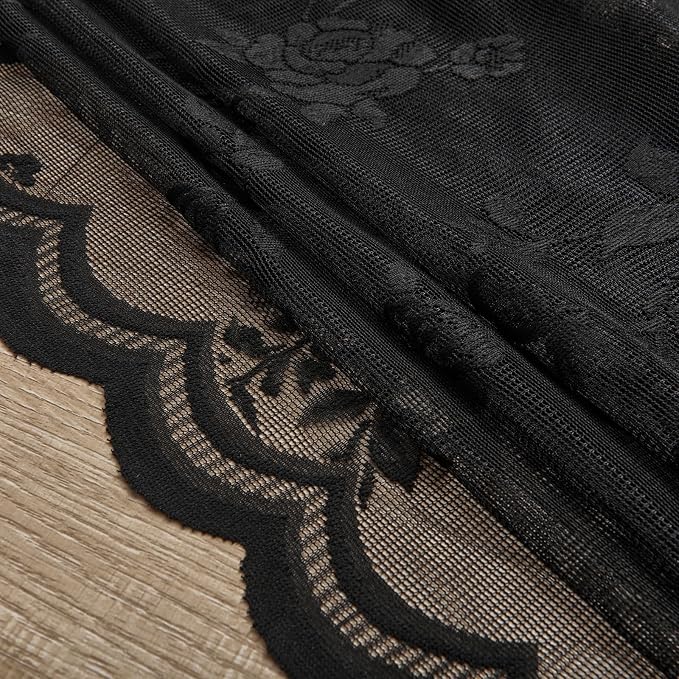 SEEKRIGHT Black Cafe Curtains - Image 7