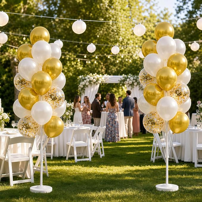 Hiins Gold Balloon Column Kit Set of 2 - Image 9