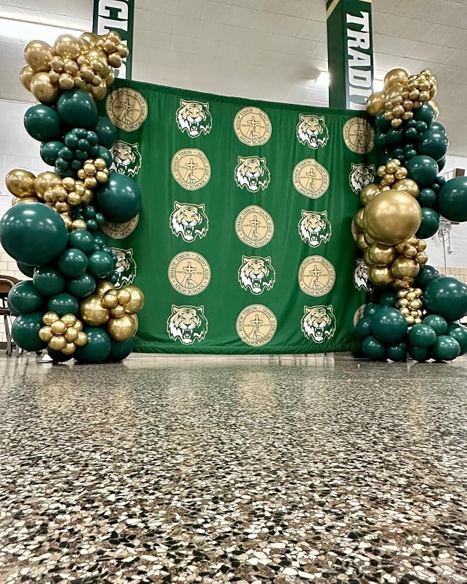 Green and Gold Latex Balloons, Baby Shower Party Decorations - Image 6
