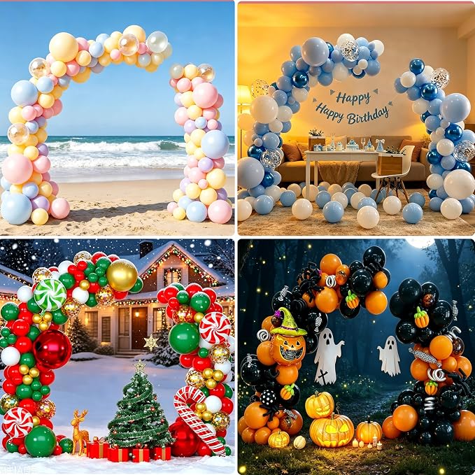 Balloon Arch Kit, Free Bending 8.2FT & 5FT Half Balloon Arch Stand | PVC Frame - Image 7