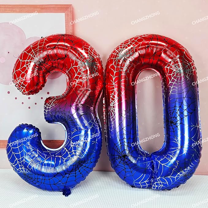 40 In Red And Blue Birthday Theme Large Number 6 Balloon | Giant Large Helium - Image 6