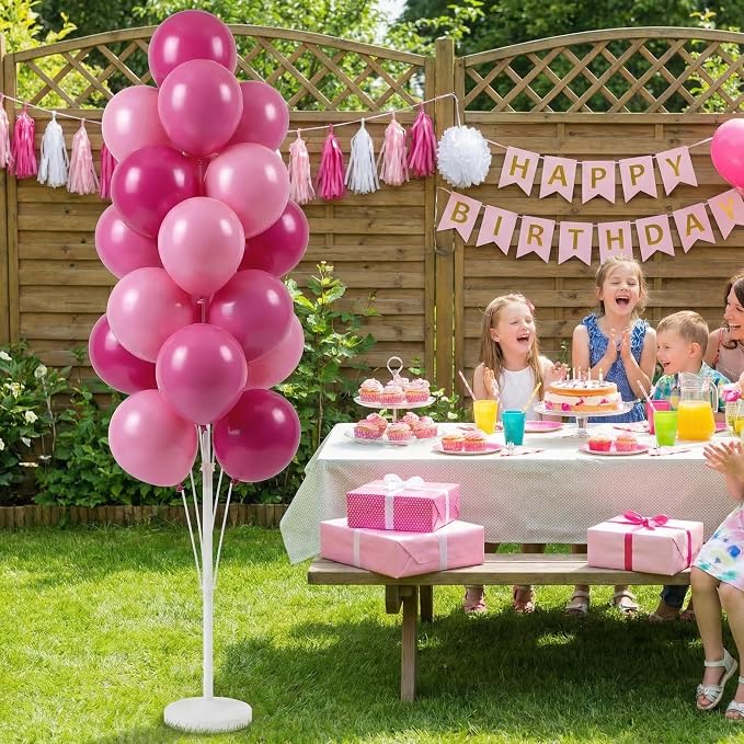 HIINS 2 Set Pink Balloon Tower Stand, 5FT - Image 9