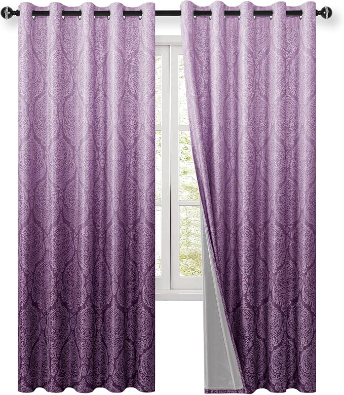 DWCN Purple Blackout Curtains for Bedroom 84 Inch Long - Image 9