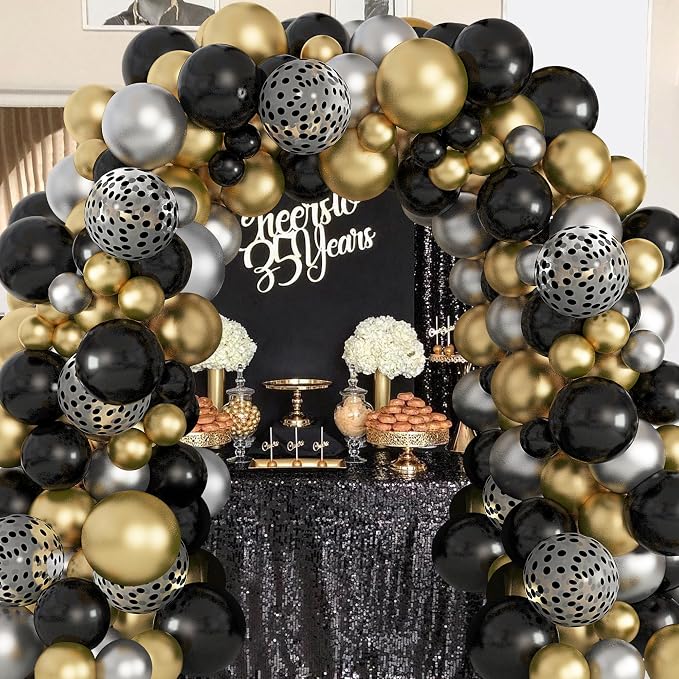 Amandir 153pcs Black Balloons Arch Garland Kit Different Sizes | 18 12 10 5 - Image 7