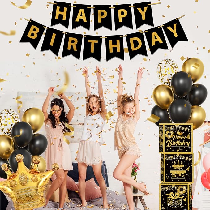Gold Birthday Party Decorations Kit - Image 8