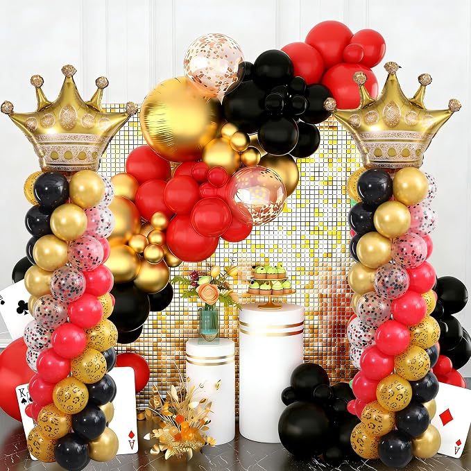 Red Black Gold Balloon Column Stand Kit Set of 2 - Image 9