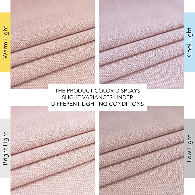 NICETOWN Thick Linen Light Pink Curtains - Image 7