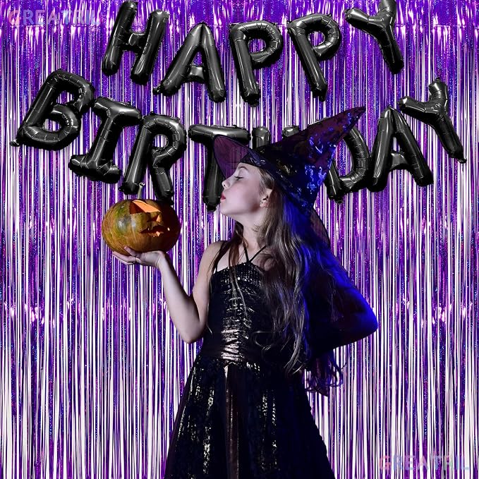 Happy Birthdays Banner Black - Image 7